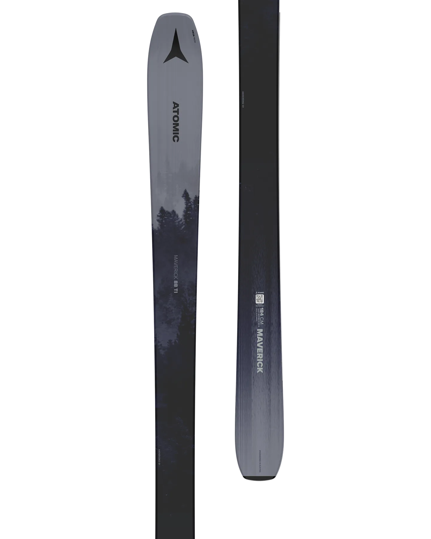 Atomic Maverick 88 Ti Snow Skis - Silver/Black - 2025