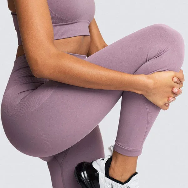 Chaturanga Bra and Legging Set - Mauve Purple