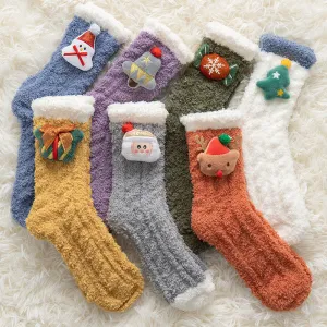 Christmas Super Soft Coral Fleece Socks