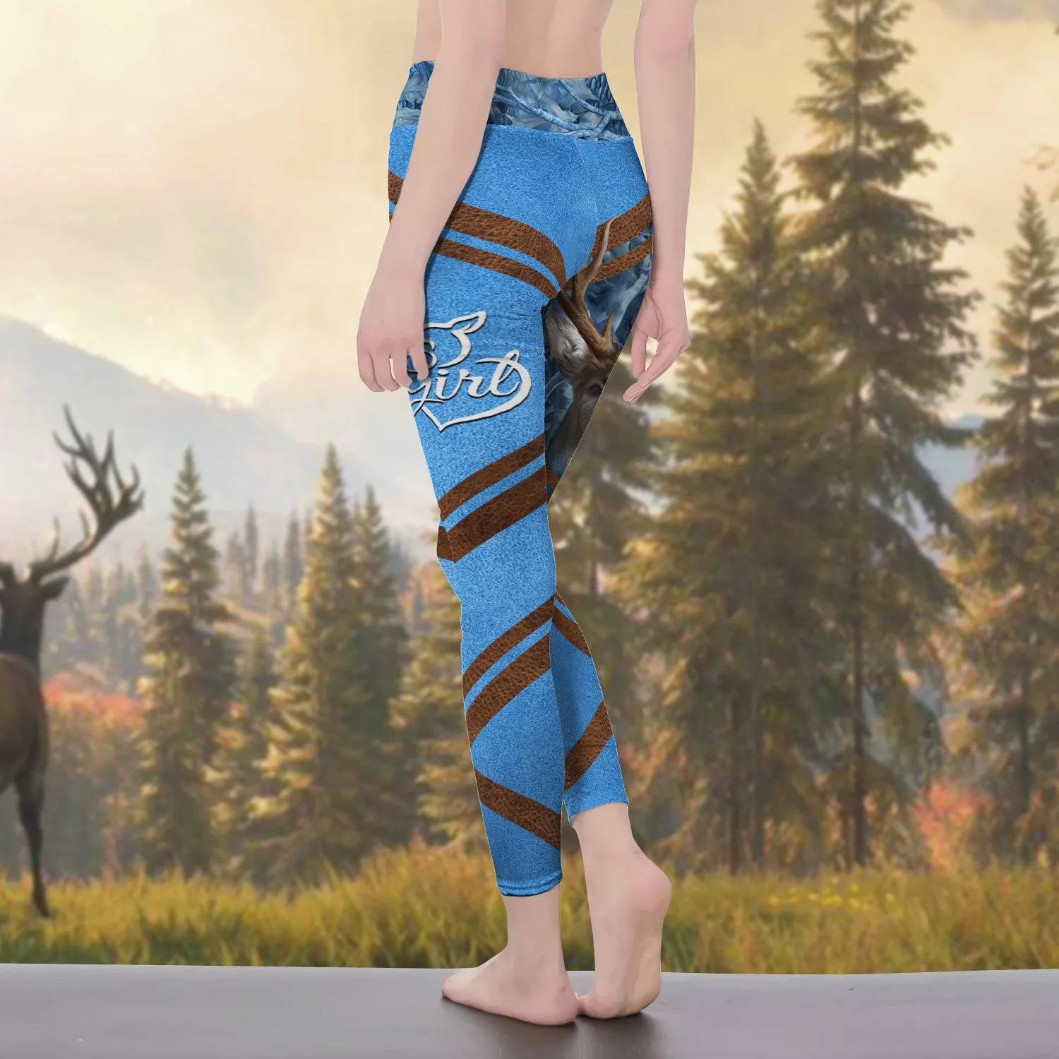 Country Girl Legging Pink Hunting Pattern 3D Legging 04