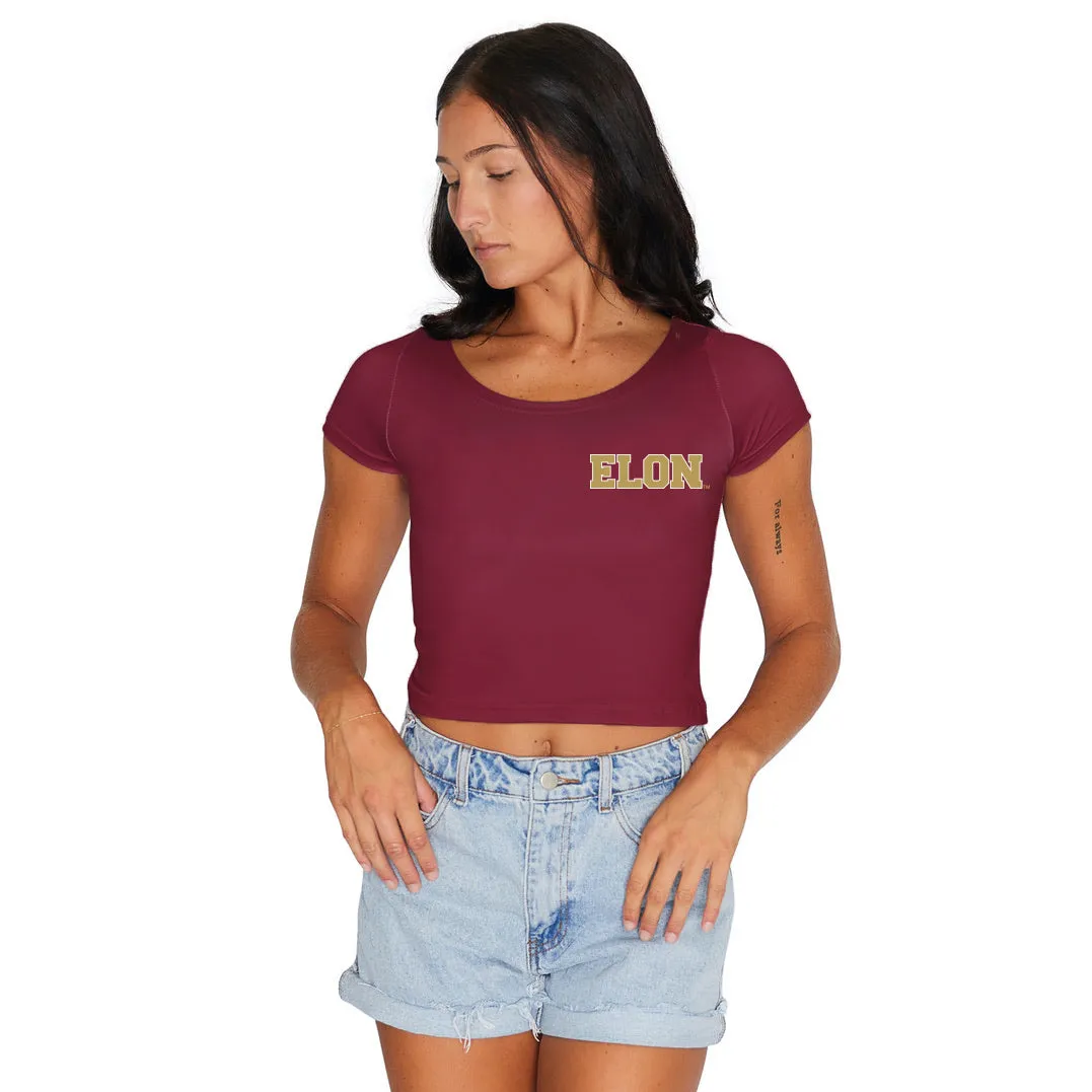 Elon Maroon Babydoll Tee