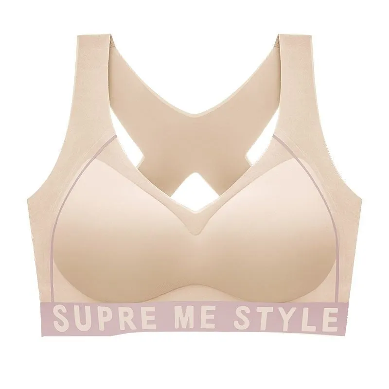 Letter Web Stretch Sports Bra