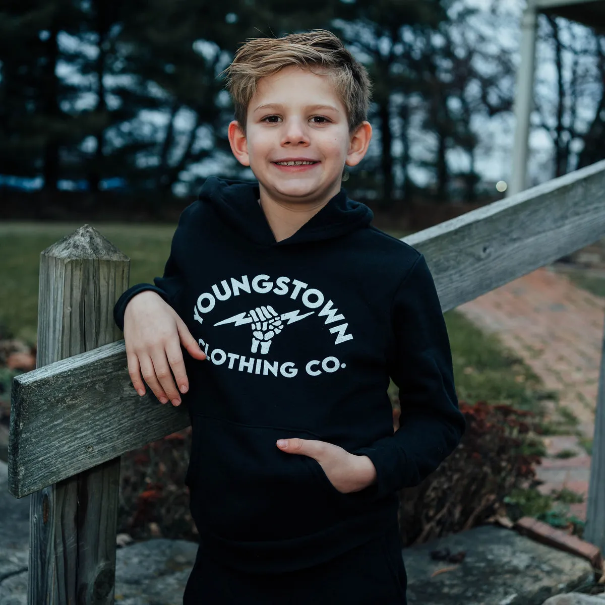 Lightning Fist Logo Hoodie | Kids