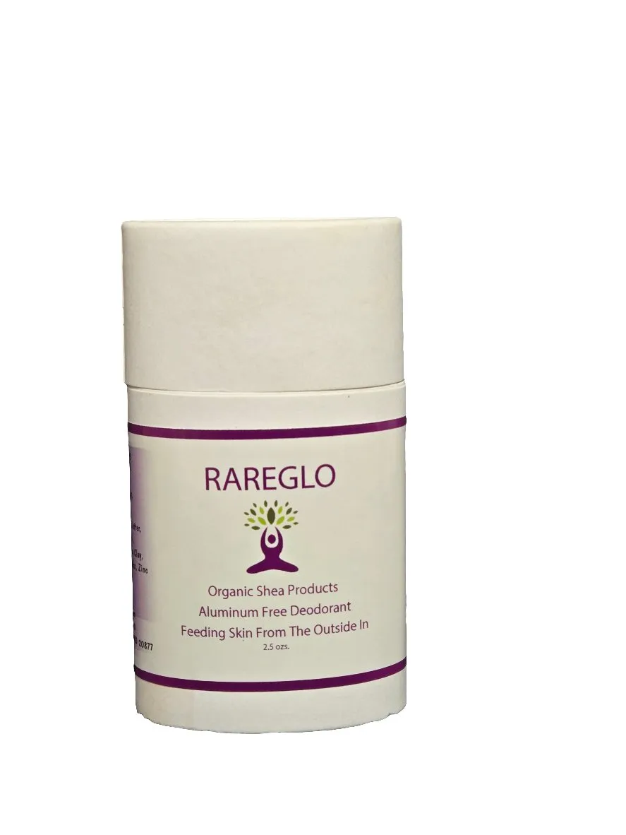 RareGlo Aluminum Free Deodorant: Stay Fresh All Day.