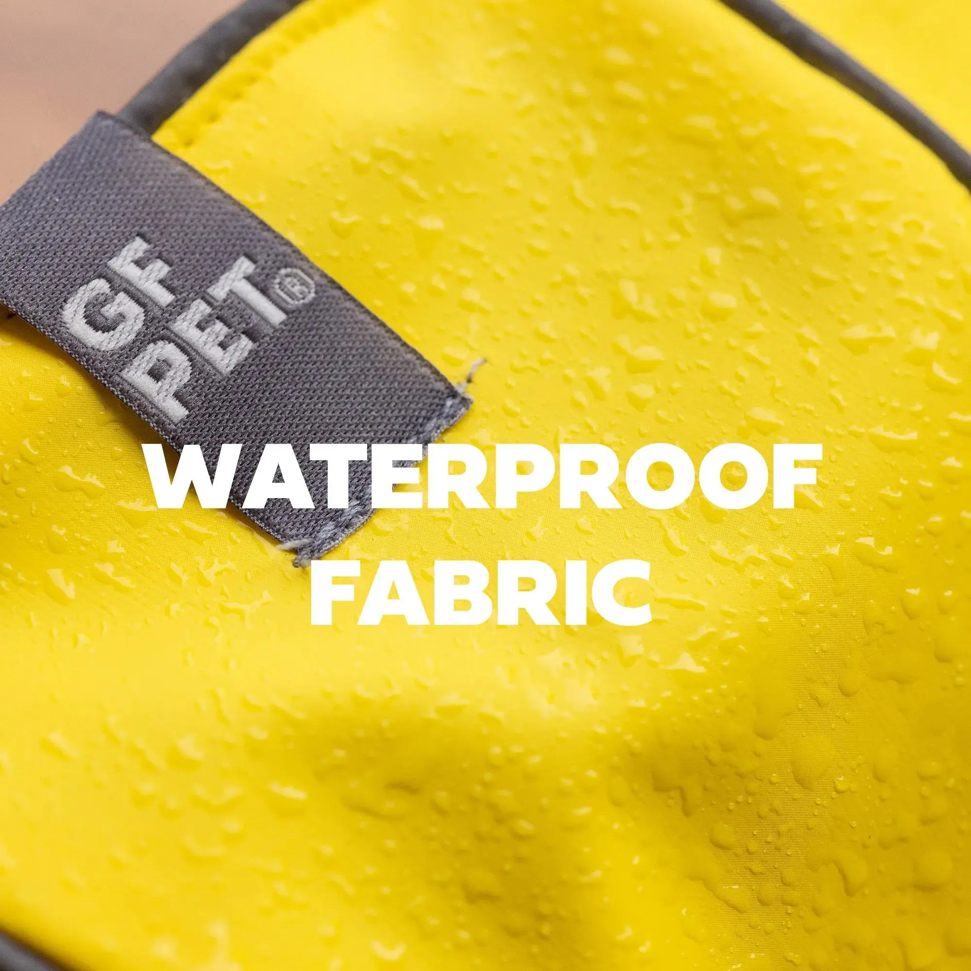 Reversible Dog Raincoat | Neon Yellow and Tie-Dye