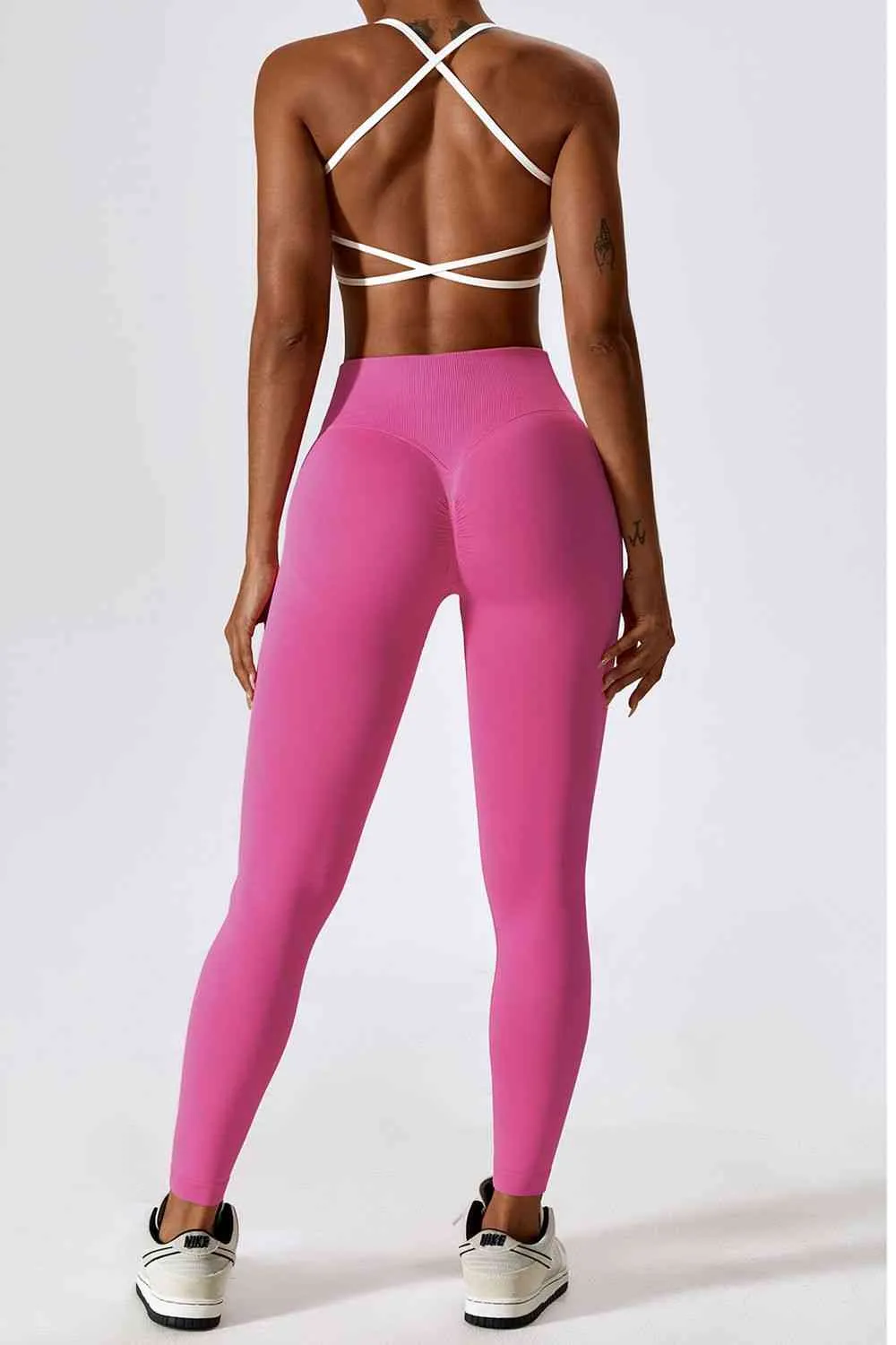 Slim Fit Wide Waistband Sports Leggings